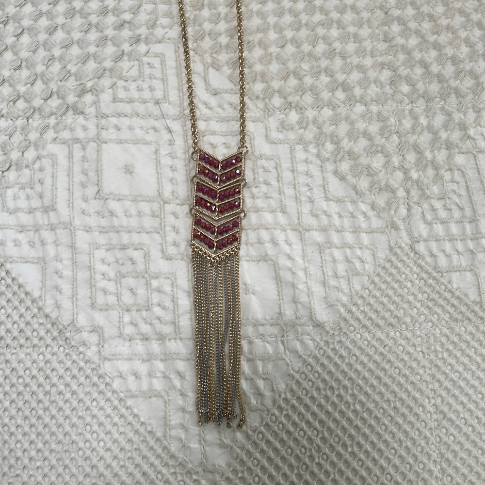 Beaded gold chain, Steve Madden necklace